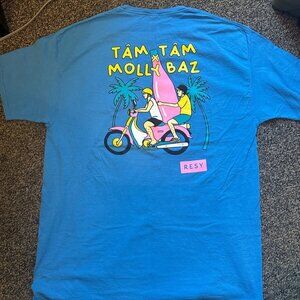 Tam Tam x Molly Baz Graphic T-shirt XL SoBe Food and Wine Festival Blue